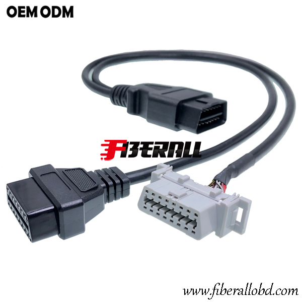 Cavo di conversione splitter OBD2 maschio a OBD-II femmina